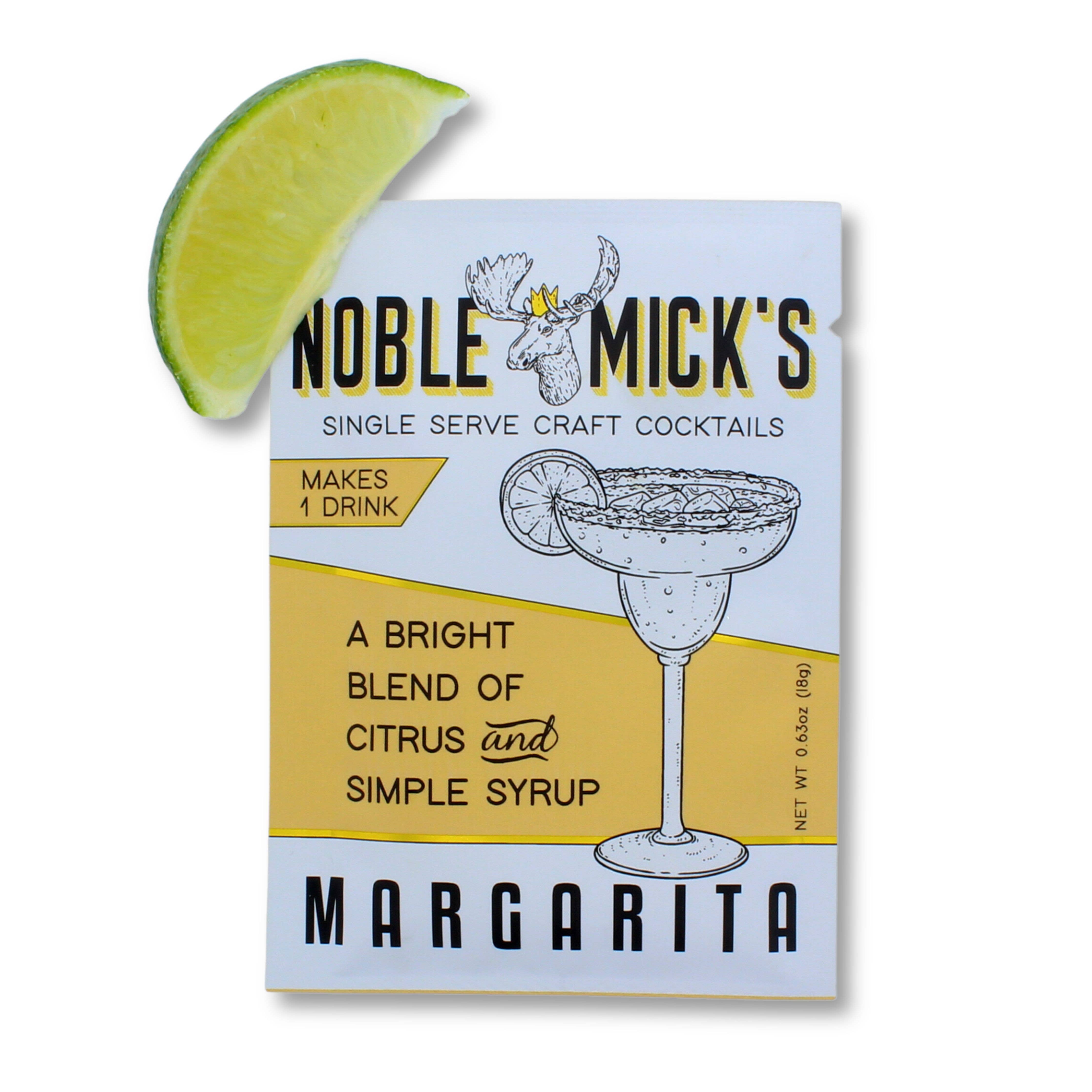 Noble Mick's margarita packet close-up brand