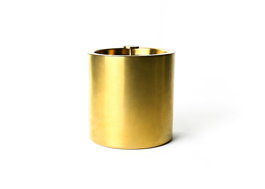 Gold Happy Everything! Mini Ice Bucket with Disk Knob - back