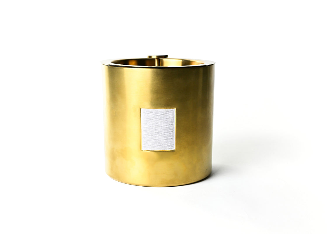 Gold Happy Everything! Mini Ice Bucket with Disk Knob - front