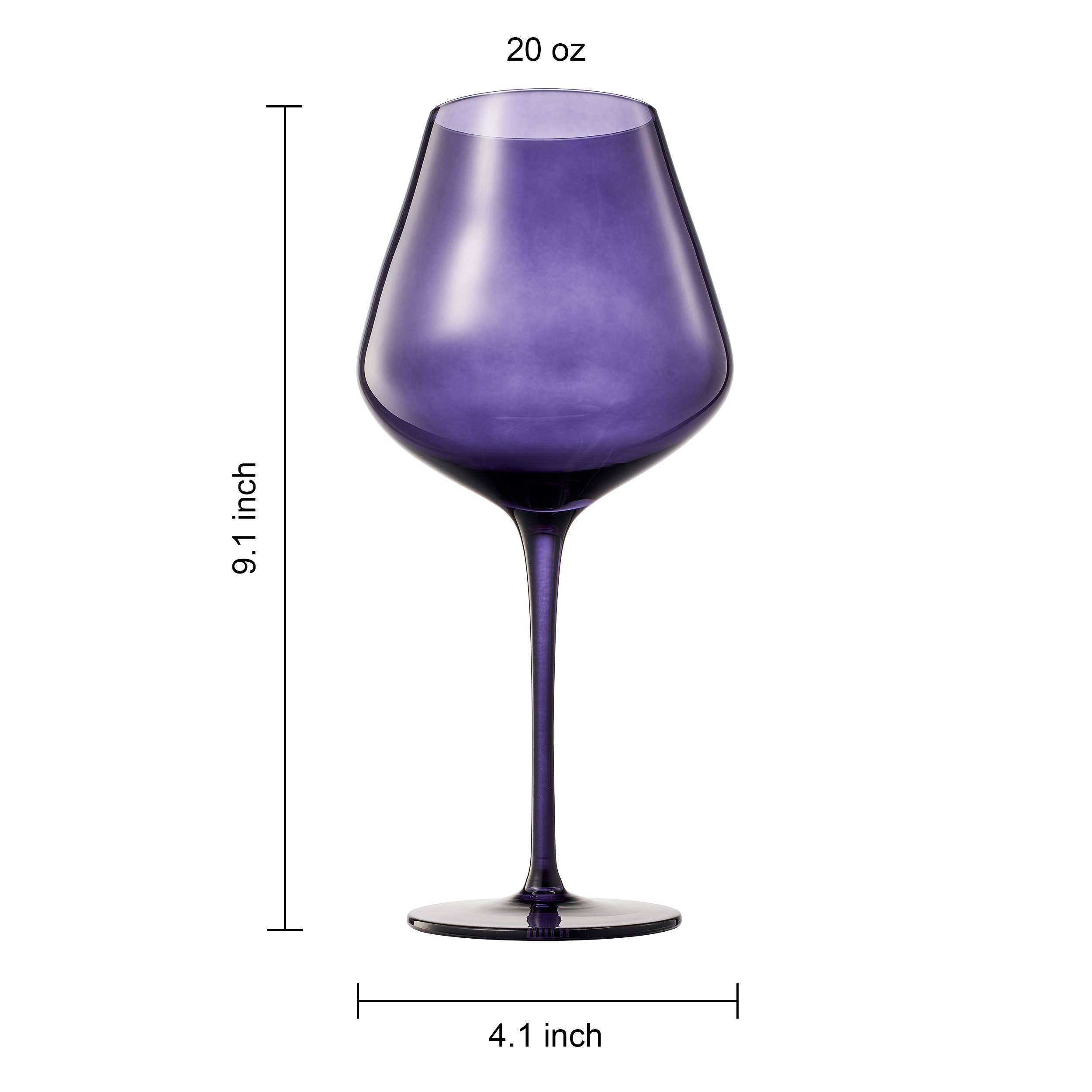 Greek island wine glassware set showing color range