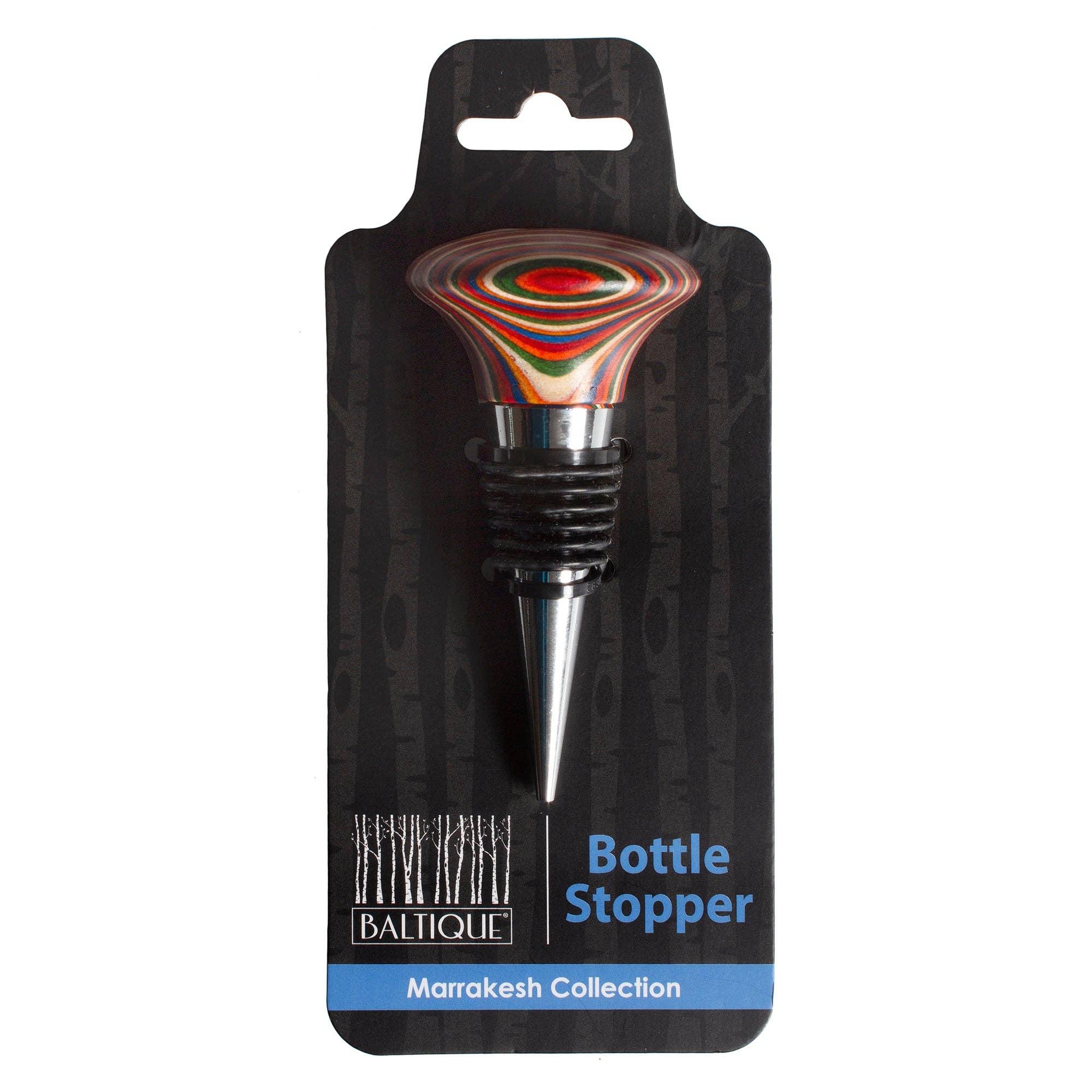 Baltique wine stopper in opened bottle of red wine