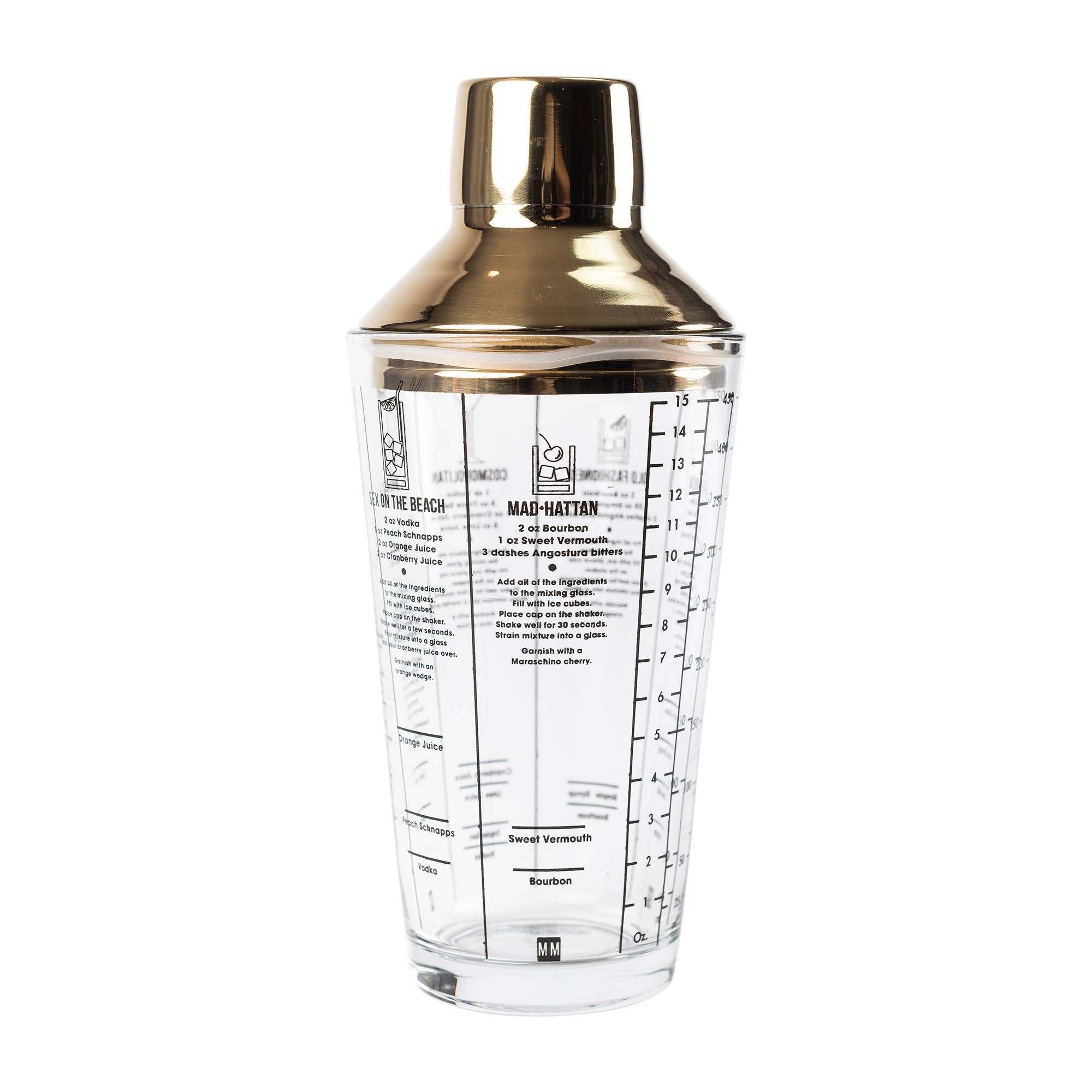 Cocktail shaker styled with bar tools