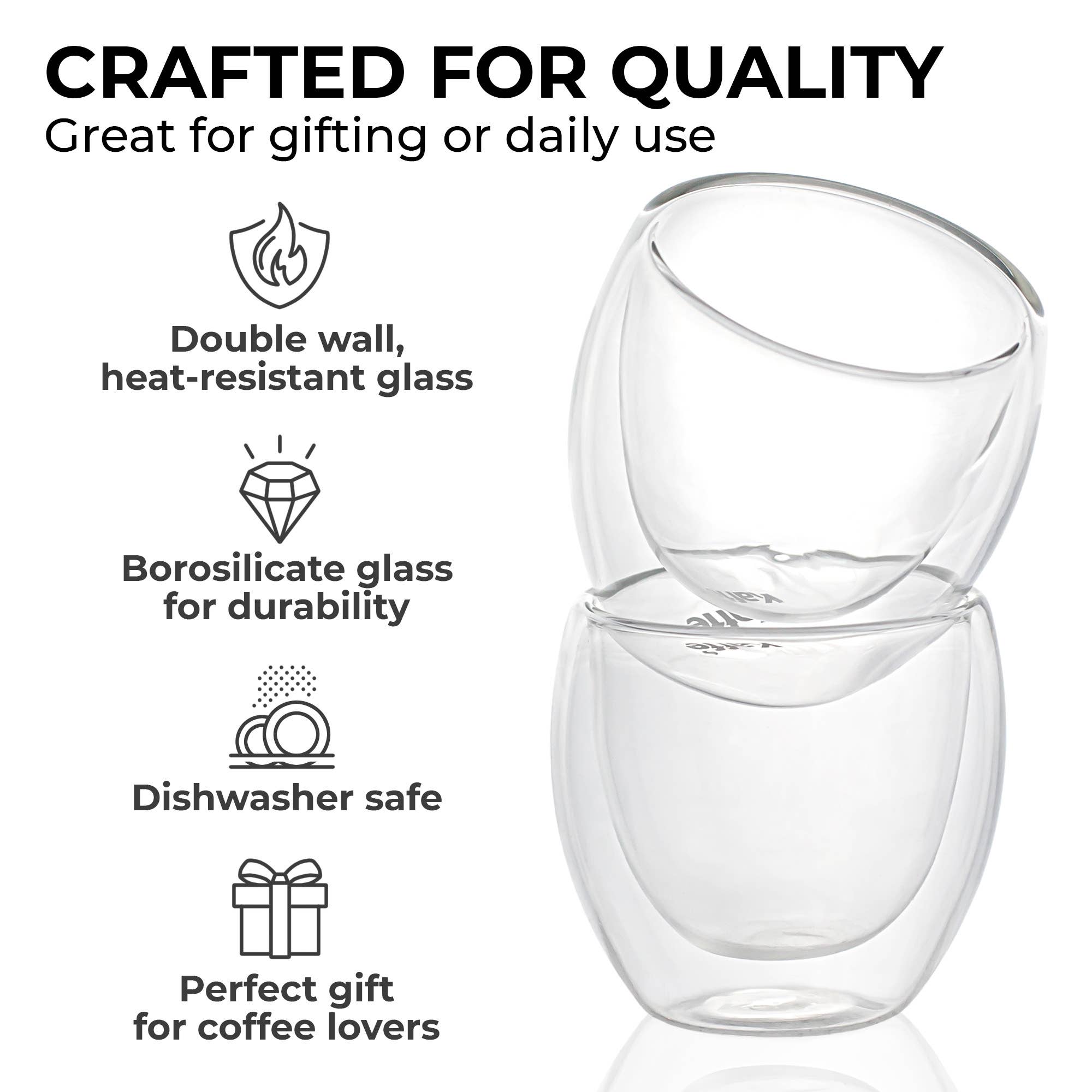 Insulated espresso cup with espresso shot