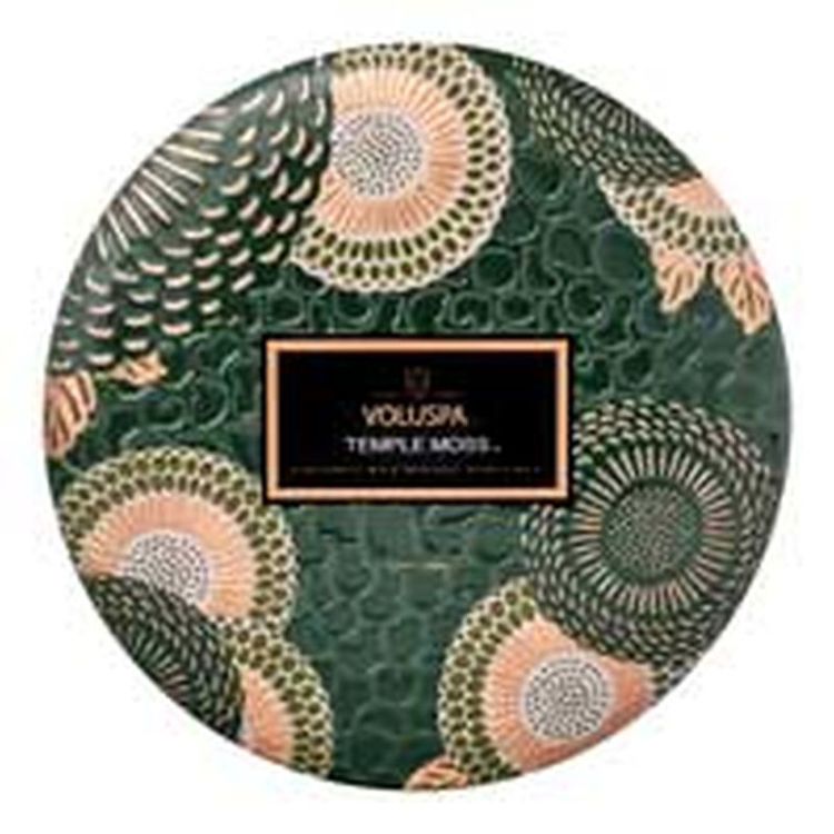Temple Moss 3 Wick Tin