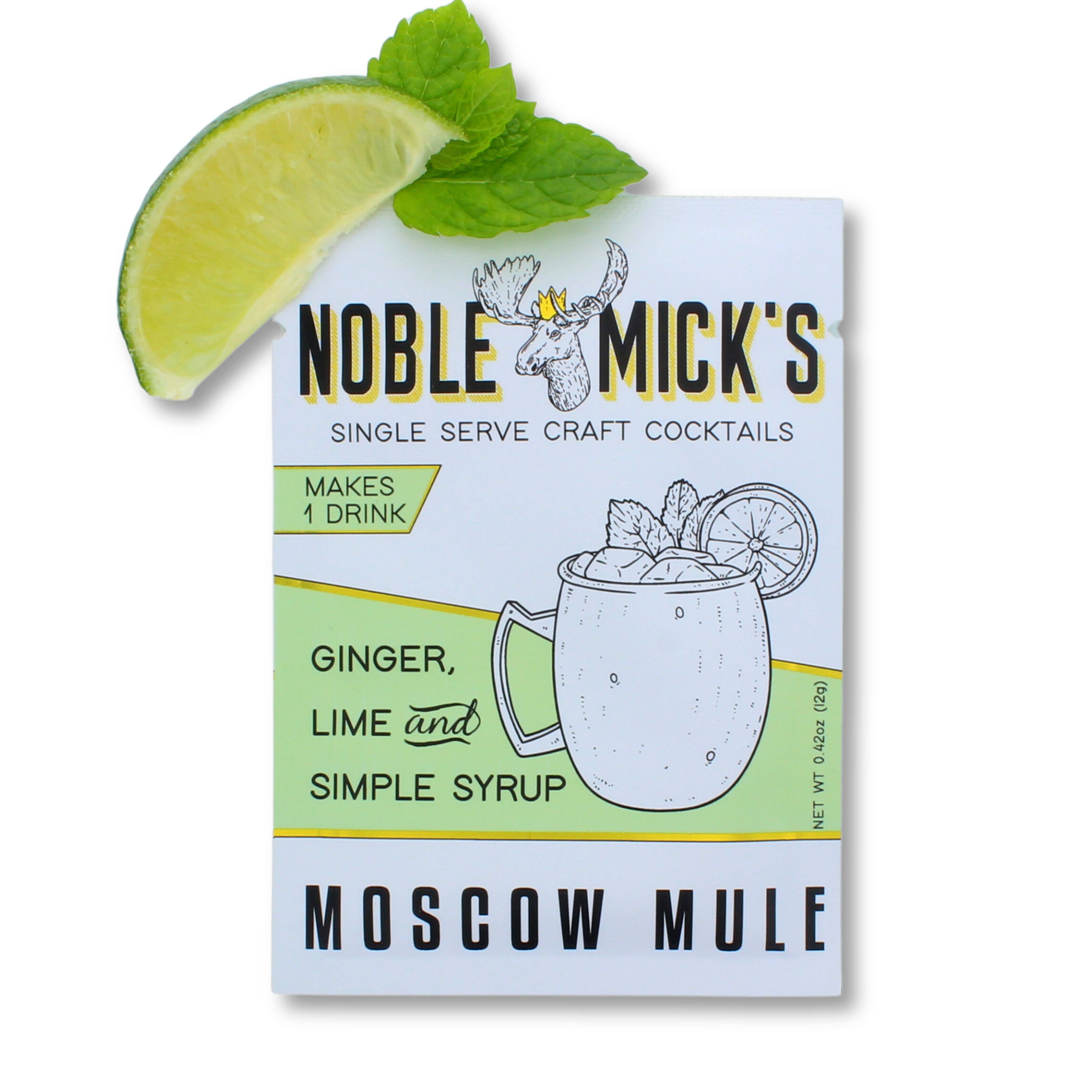 Noble Mick's cocktail packet close-up brand