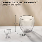 Borosilicate glass espresso cup close-up
