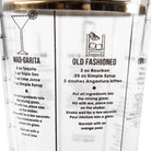 Engraved recipe shaker brushed steel finish