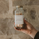 Apothecary match jar with cork lid detail