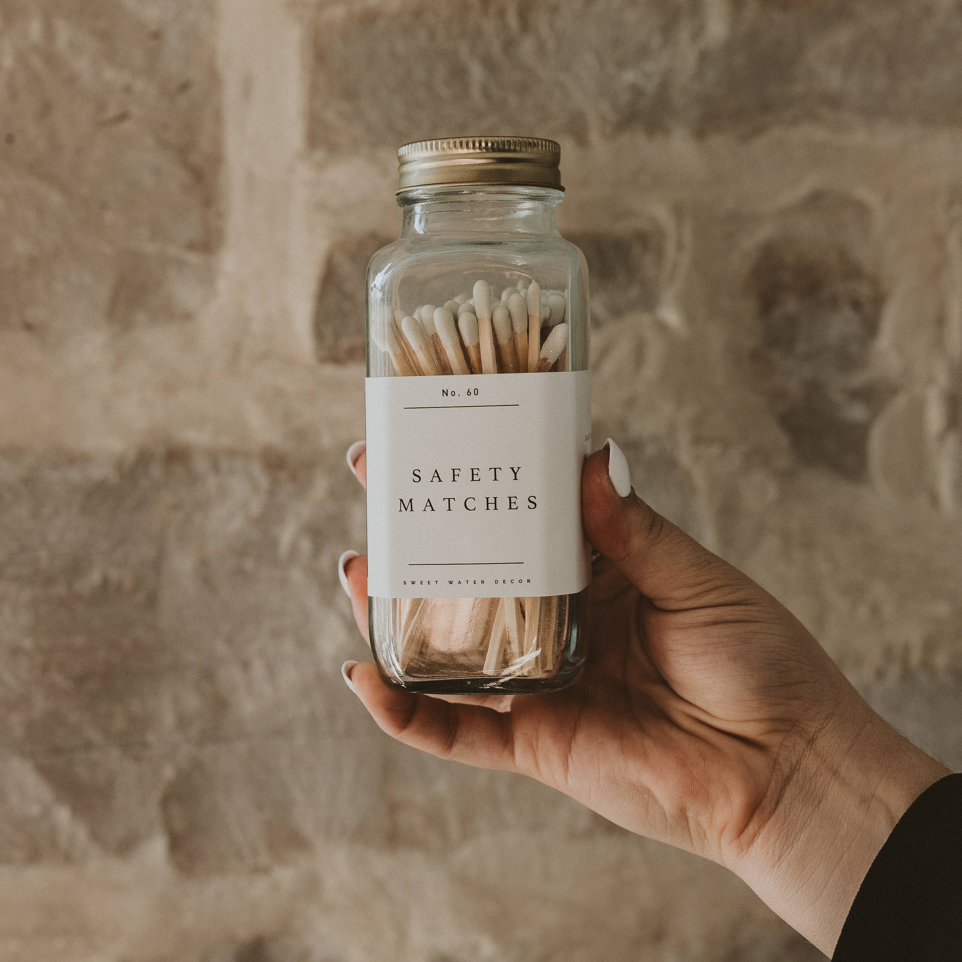 Apothecary match jar with cork lid detail