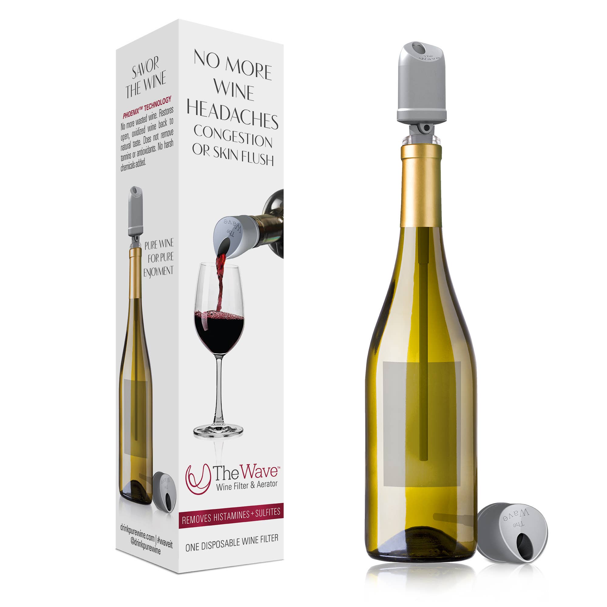 PureWine The Wave Wine Filter & Aerator