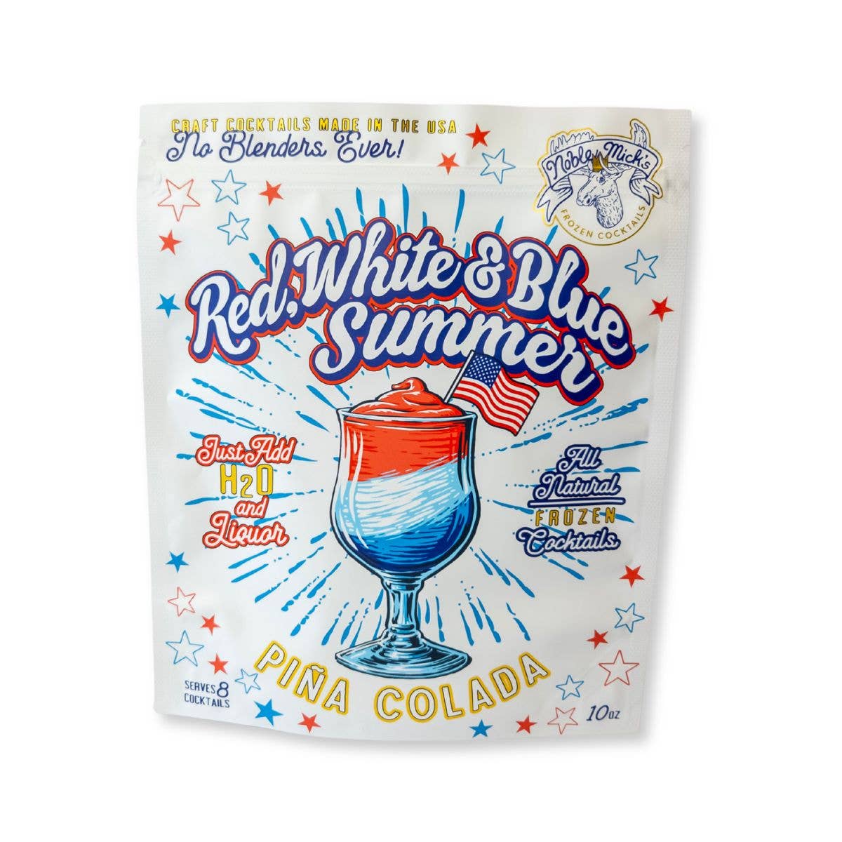 Frozen cocktail styled for 4th of July