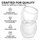 Insulated espresso cup with espresso shot